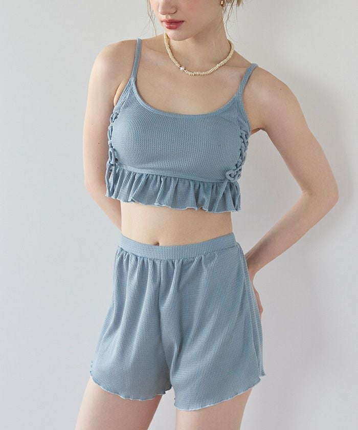 ワッフル素材レースアップビキニ/水着セット | SEA DRESS