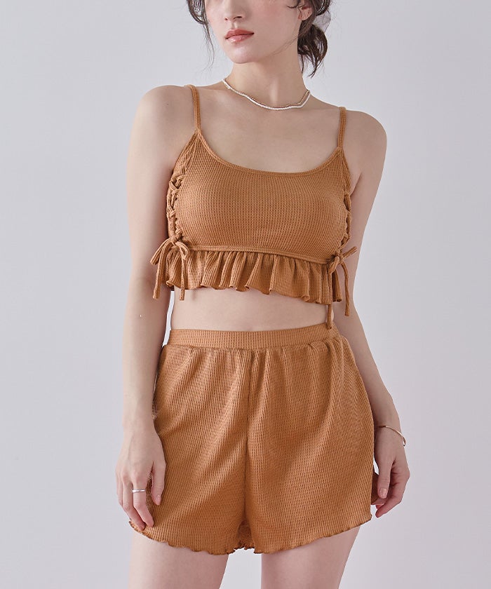 ワッフル素材レースアップビキニ/水着セット | SEA DRESS