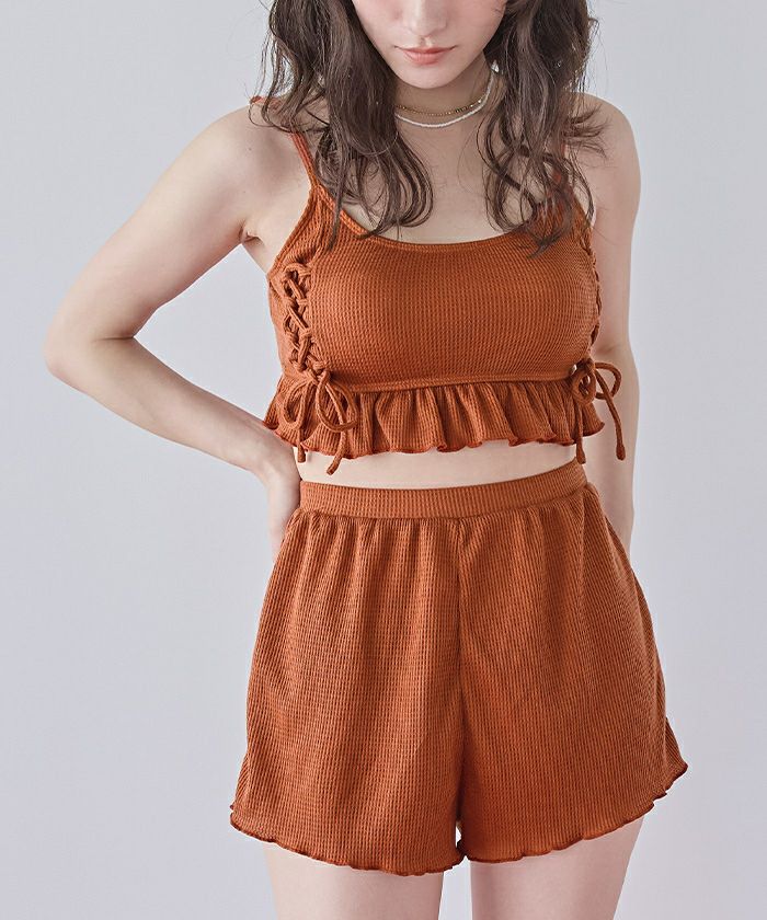 【正規品】大人気のクロシェ、レースアップ水着セット♡Seamist セール】クロシェ ビキニ 水着 セットアップ レディース（水着
