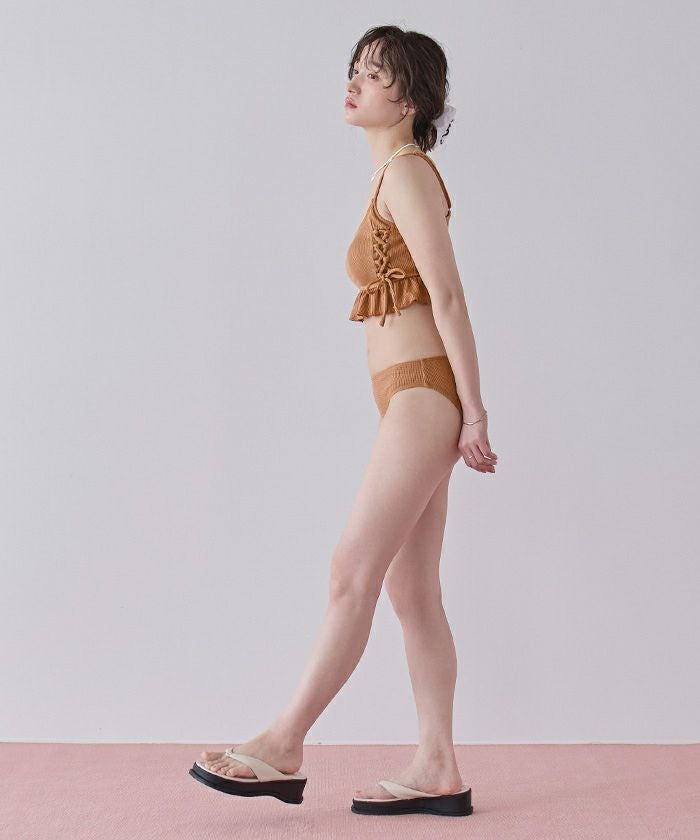 【正規品】大人気のクロシェ、レースアップ水着セット♡Seamist セール】クロシェ ビキニ 水着 セットアップ レディース（水着