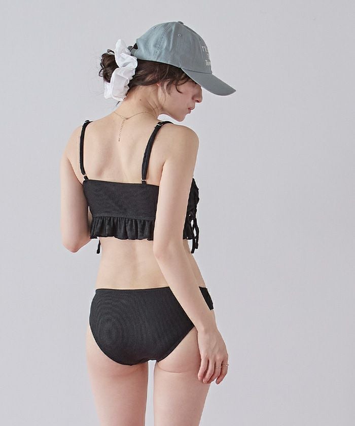 【正規品】大人気のクロシェ、レースアップ水着セット♡Seamist ワッフル素材レースアップビキニ/水着セット | SEA DRESS