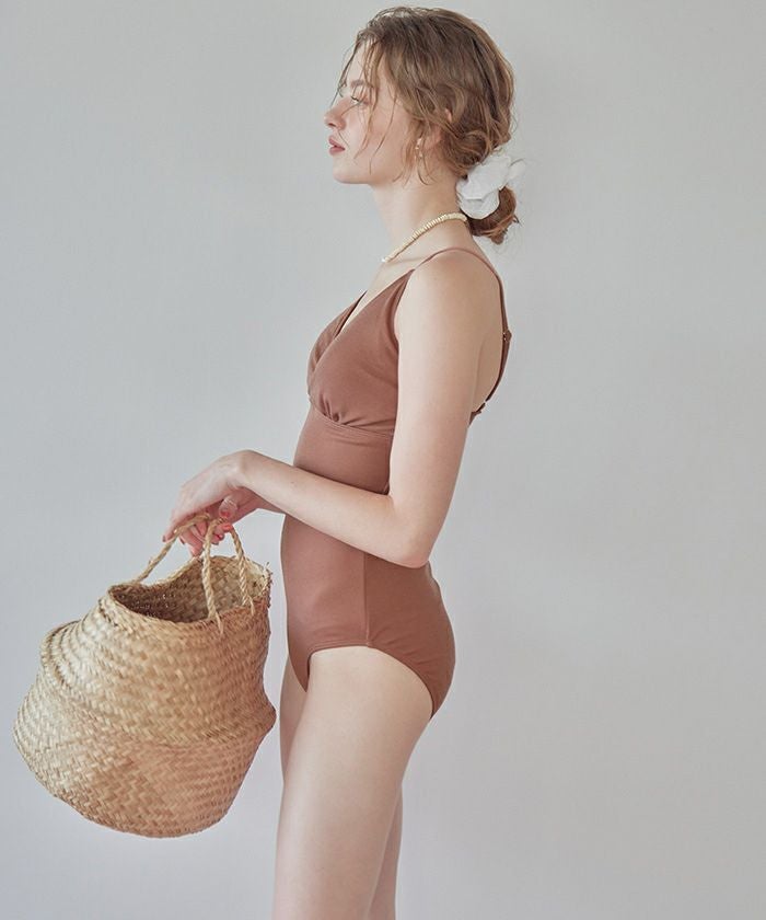スカート付Vネックワンピース/水着 | SEA DRESS