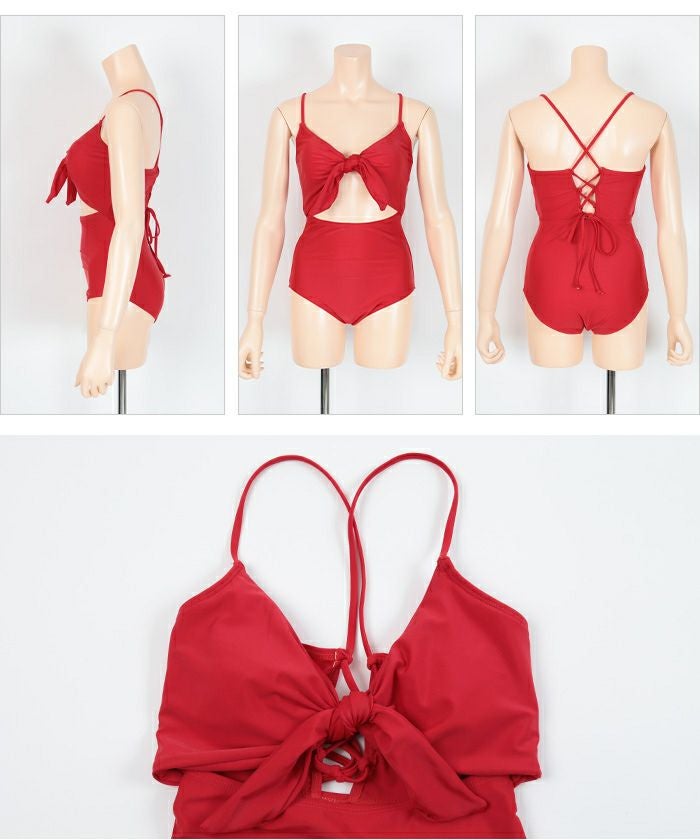 バックレースアップデザインワンピース/水着 | SEA DRESS