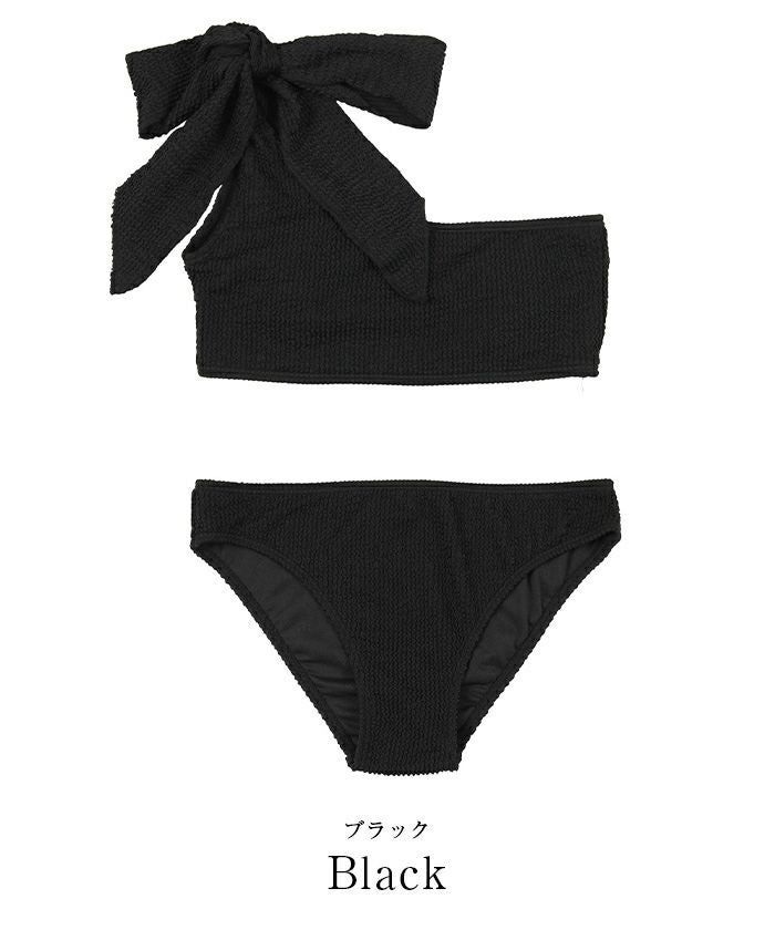 uneuneワンショルダーリボンビキニ/水着 | SEA DRESS