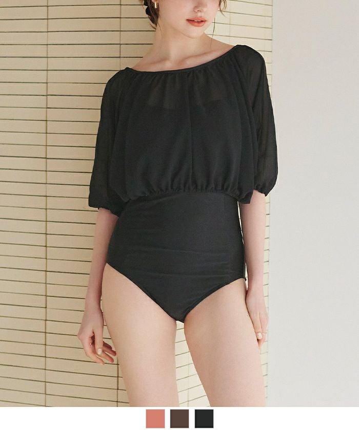 ショートシアートップス×ワンピース/セット水着 | SEA DRESS
