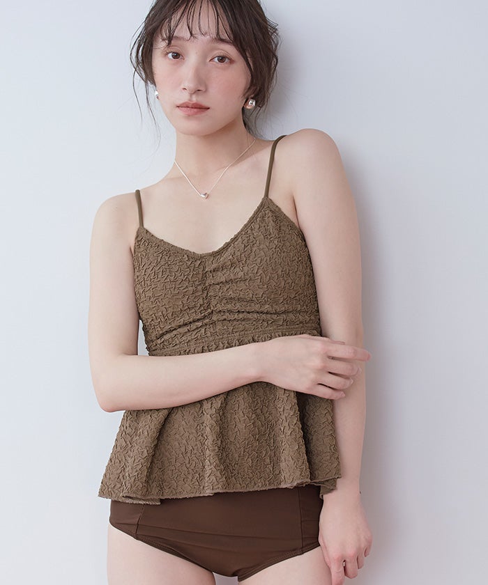 SAHA サハ　ラグジュアリー　ビキニ　＊スパイス 立体ジャガードペプラムフレアビキニ/水着 | SEA DRESS