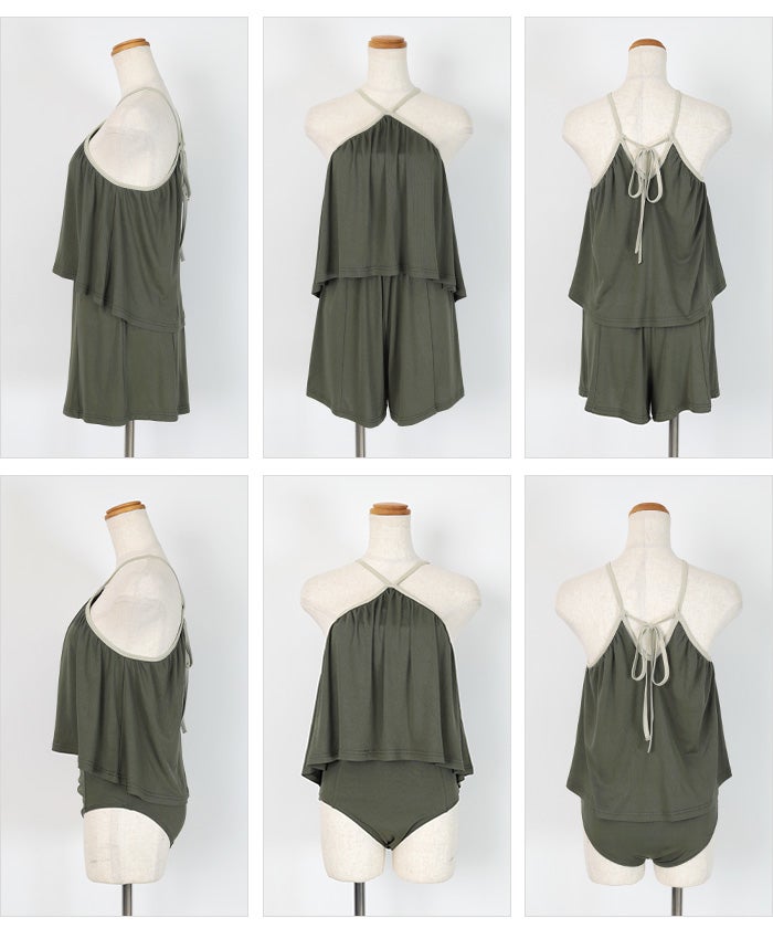 Xホルターネックデザインフレアビキニ/セット水着 | SEA DRESS