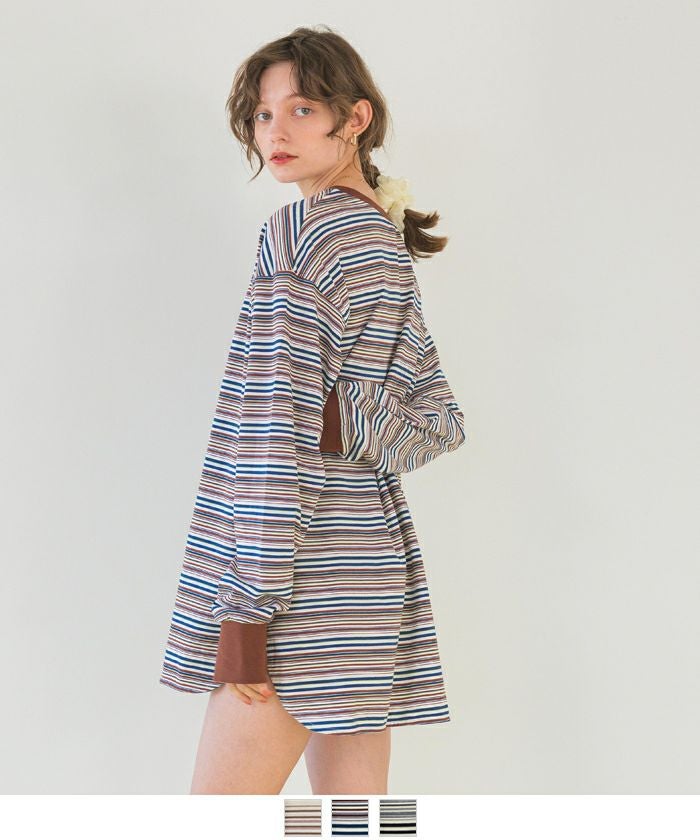 マルチボーダーロングTシャツ | SEA DRESS マルチボーダーロングTシャツ | SEA DRESS