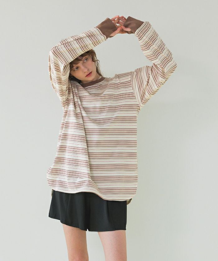 マルチボーダーロングTシャツ | SEA DRESS