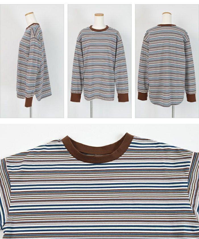 マルチボーダーロングTシャツ | SEA DRESS