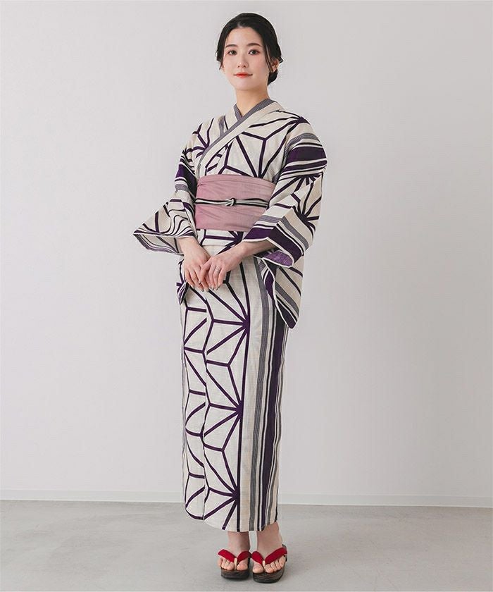 セール!!　浴衣　麻の葉　水仙柄 3点SET]淡色水仙柄浴衣【YUKATA by dazzy】[品番：DY000028593]｜Dazzy