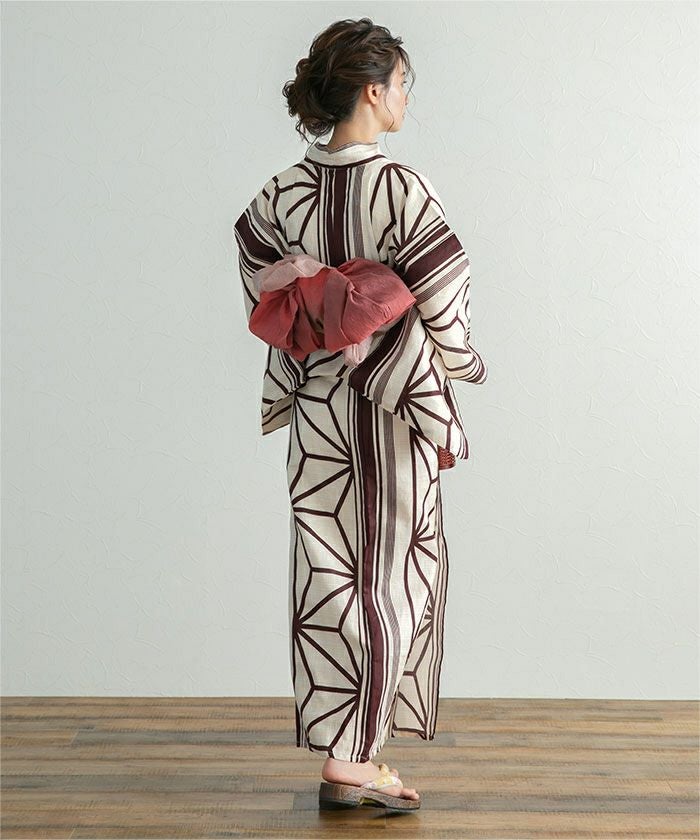 麻の葉古典柄 綿麻浴衣 | SEA DRESS