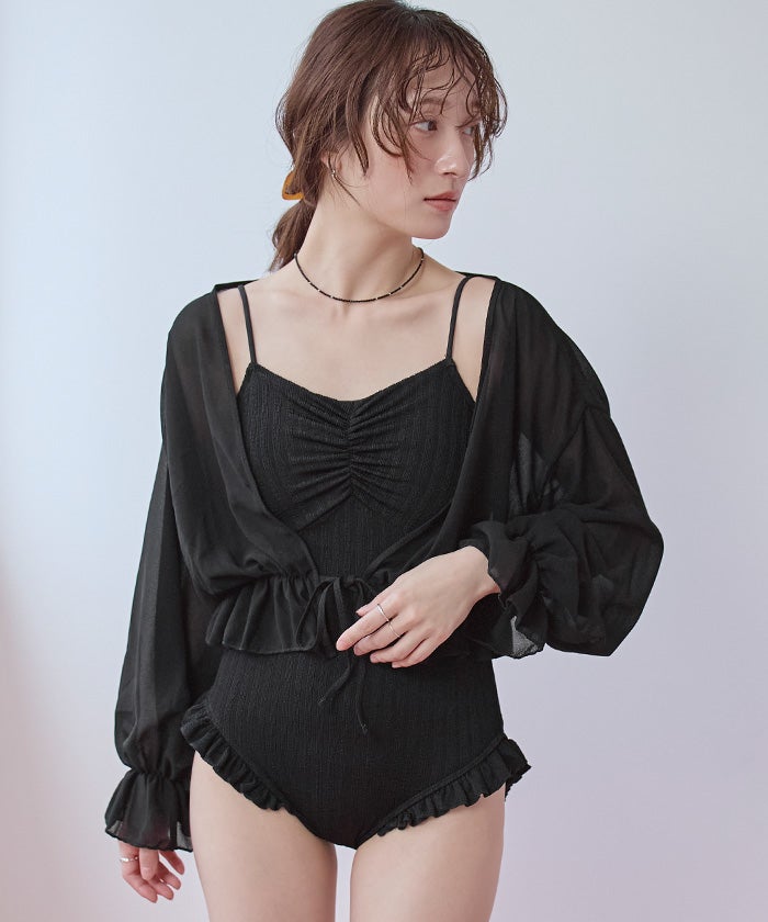 ボレロ付フリルデザインワンピース/セット水着 | SEA DRESS