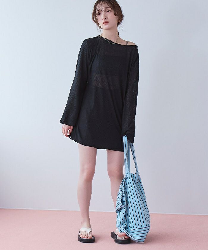 4点セット/リラックストップス&ショートパンツ付ビキニ/水着 | SEA DRESS