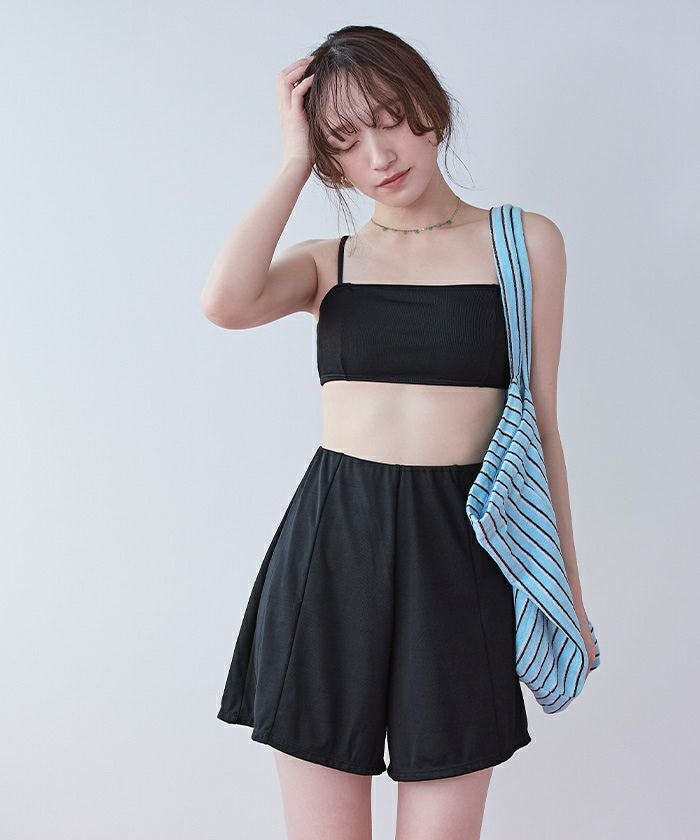 4点セット/リラックストップス&ショートパンツ付ビキニ/水着 | SEA DRESS