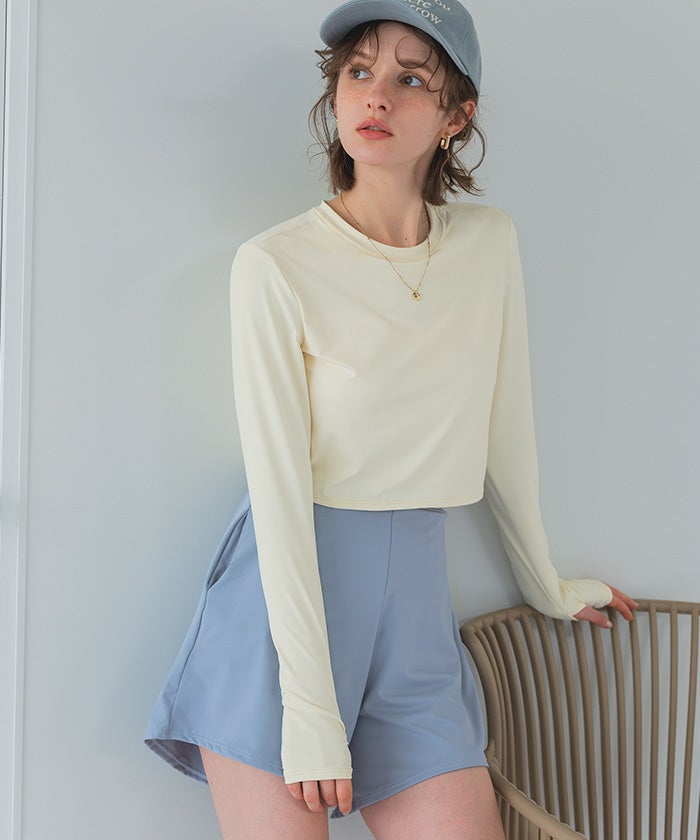 3点セット/ショートパンツ×カップ付長袖ビキニ/水着 | SEA DRESS