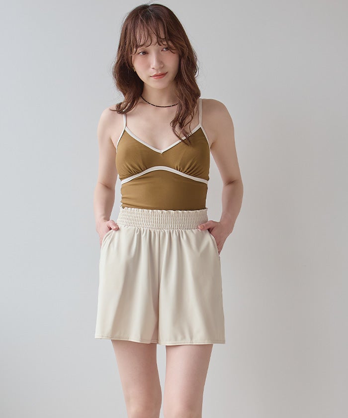 ウエストギャザーサスティナブルショートパンツ/水着 | SEA DRESS