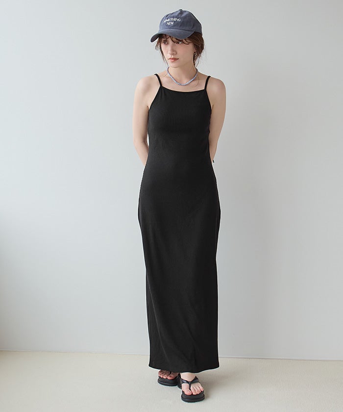 バックオープンデザインキャミソールワンピース | SEA DRESS