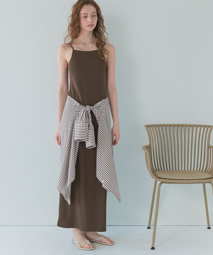 バックオープンデザインキャミソールワンピース | SEA DRESS