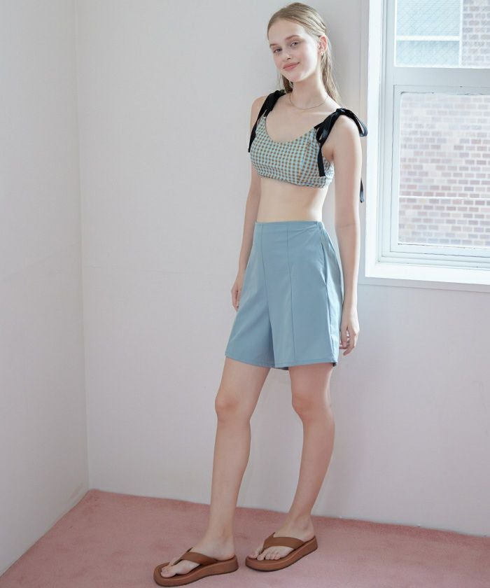 ショルダーリボンスウィムウェア　ブルー リボンデザインビキニ/水着 | SEA DRESS