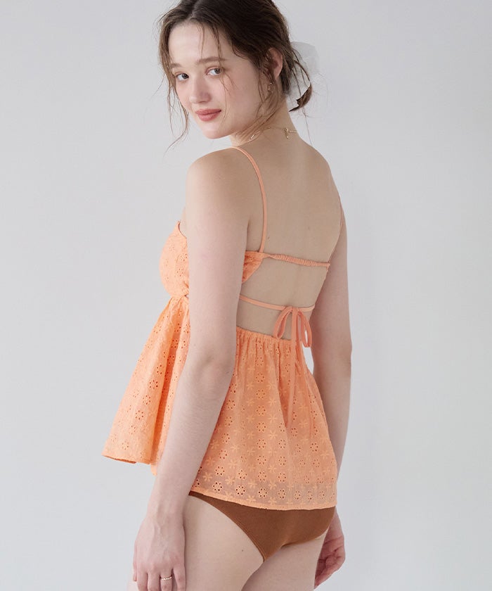3点セット/フラワーレースペプラムビキニ×ショートパンツ/水着 | SEA DRESS