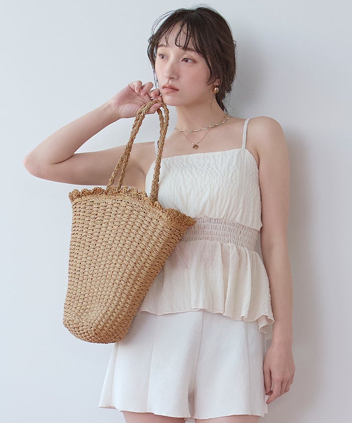 SEA カゴバック Sサイズ ベージュ 選べる2typeかごバッグ | SEA DRESS