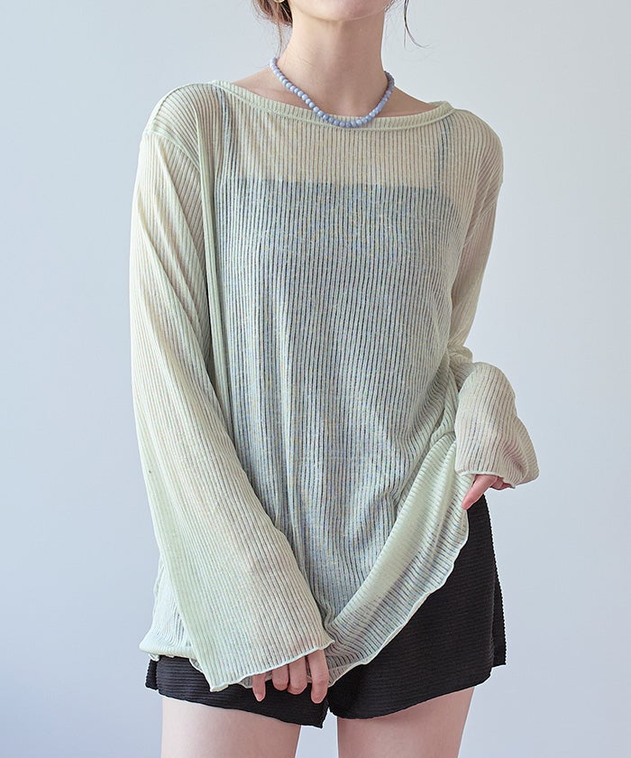 4点セット/長袖トップス付シャーリングビキニ×ショートパンツ/水着