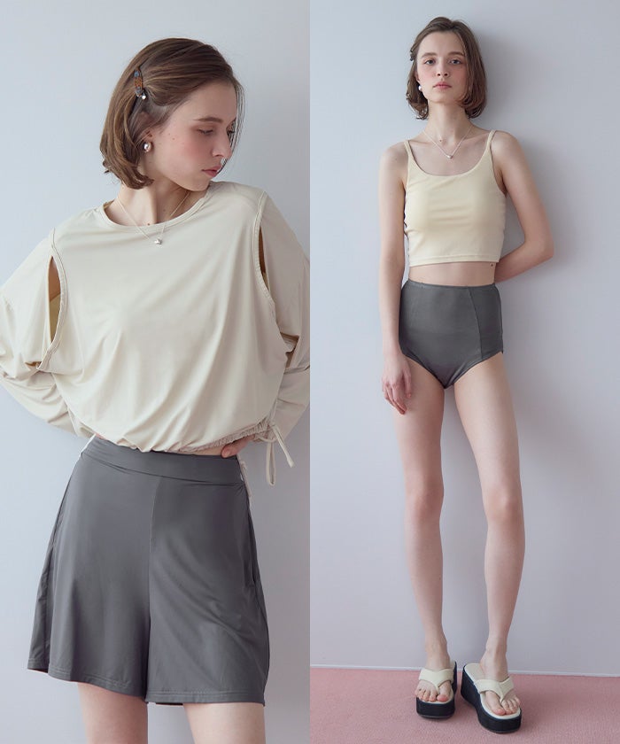 4点セット/カットアウトラッシュガード×ビキニ/水着 | SEA DRESS 4点セット/カットアウトラッシュガード×ビキニ/水着 | SEA DRESS