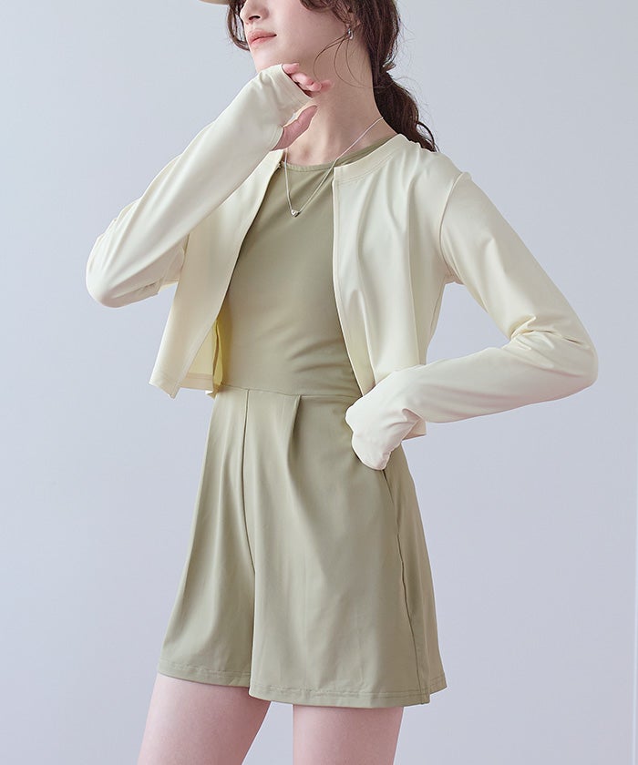 3点セット/前開きトップス付オールインワン/ラッシュガード | SEA DRESS