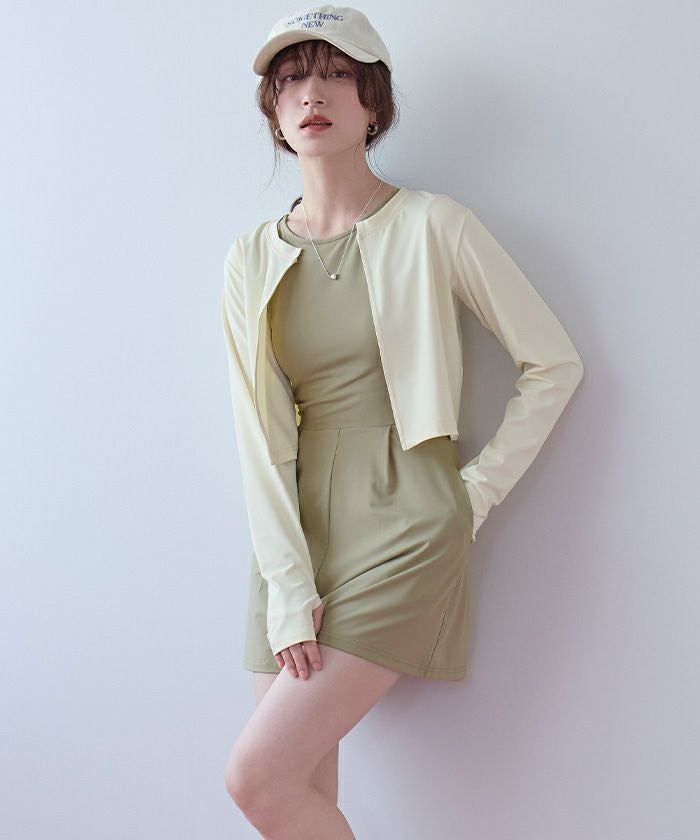 3点セット/前開きトップス付オールインワン/ラッシュガード | SEA DRESS
