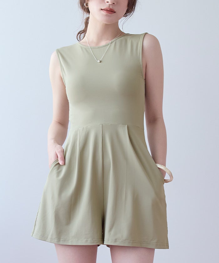 3点セット/前開きトップス付オールインワン/ラッシュガード | SEA DRESS
